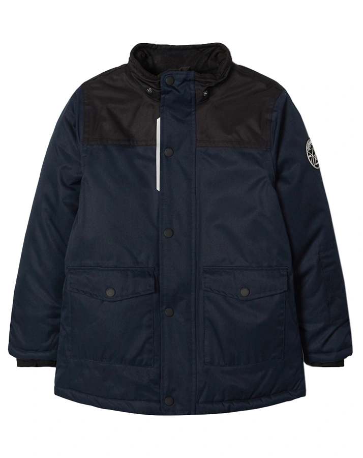 Funktions-Winterjacke NKMSNOW10 mit Kunstfellbesatz in dunkelblau