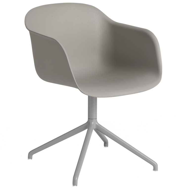 Muuto Fiber Swivel stoel grijs