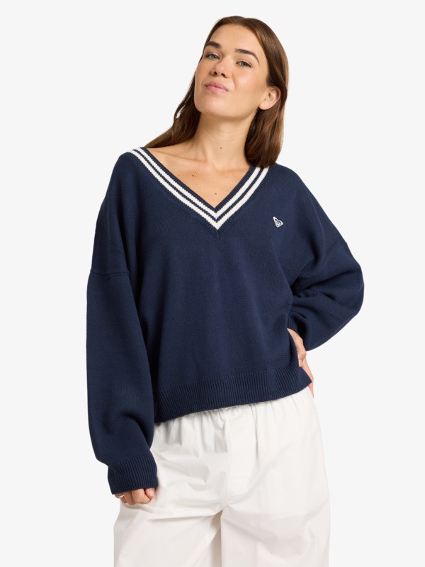Surf School Pull Bleu Femme