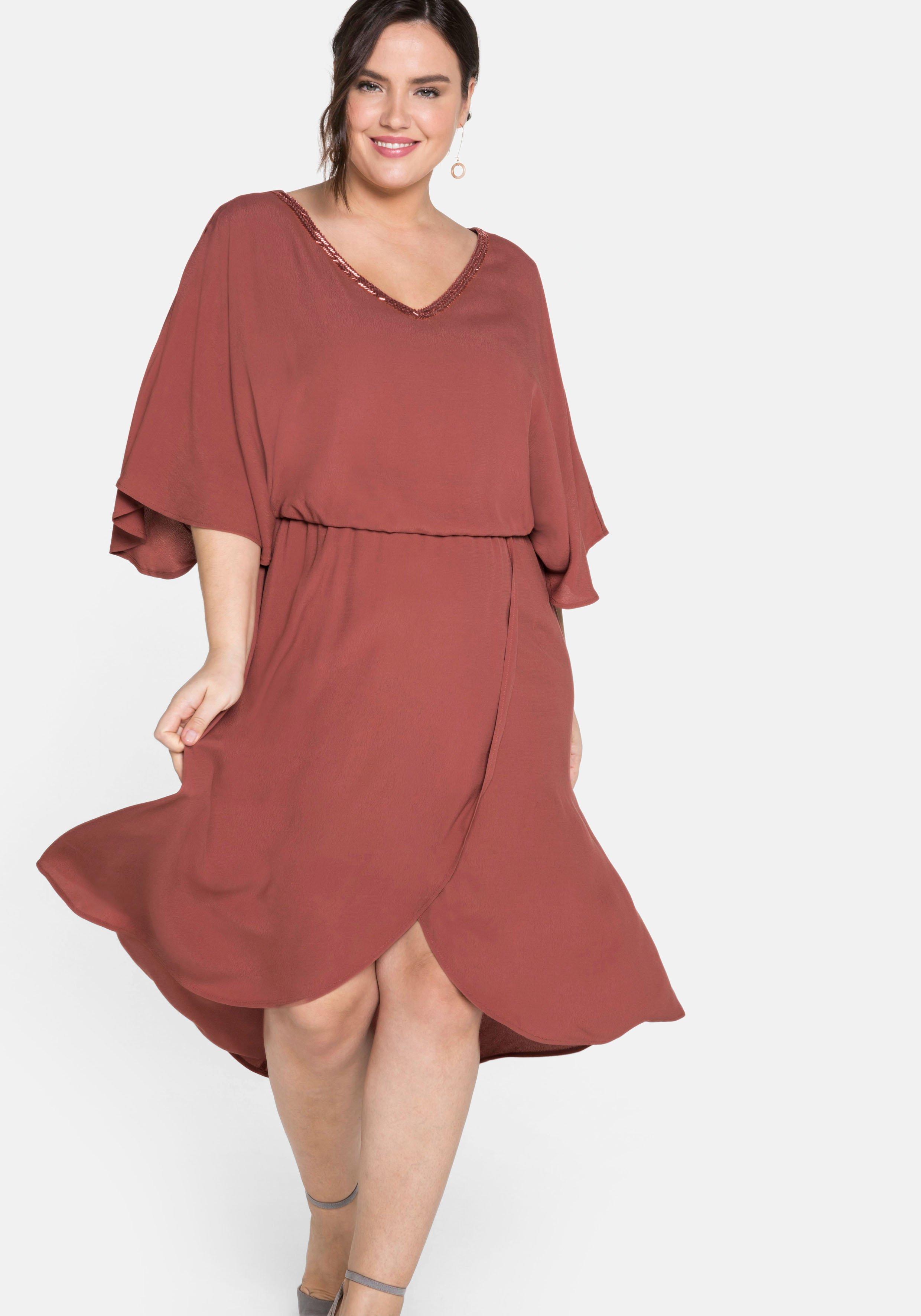 Cocktailkleid aus Viskose-Crêpe, in gewickelter Optik