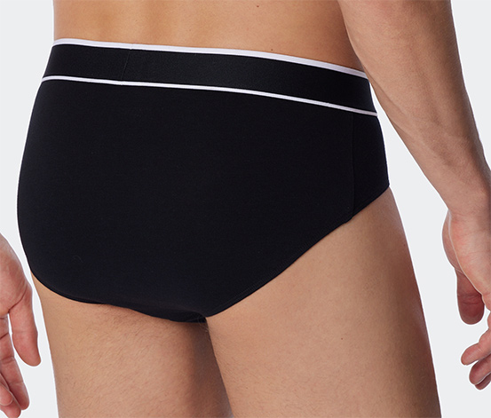 3 SCHIESSER Rio-Slips mit Bio-Baumwolle, schwarz