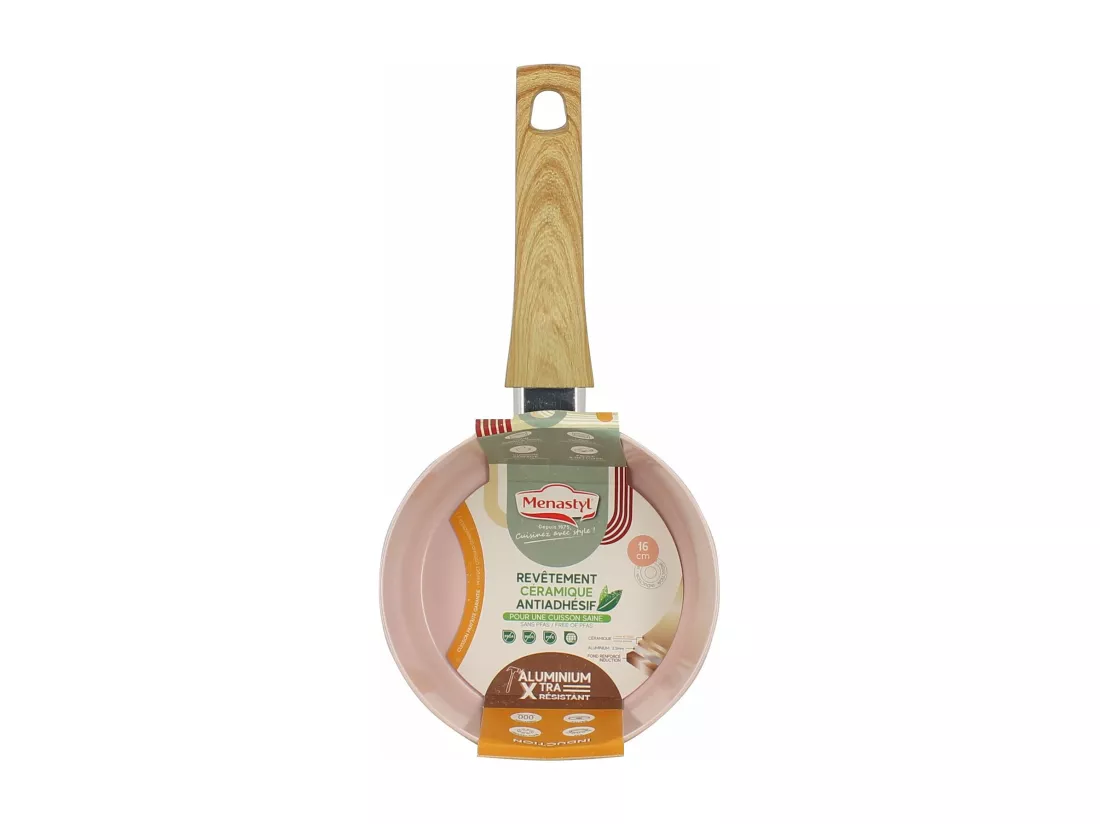 Menastyl - Casserole Rose 16cm Aluminium Recycle Induction