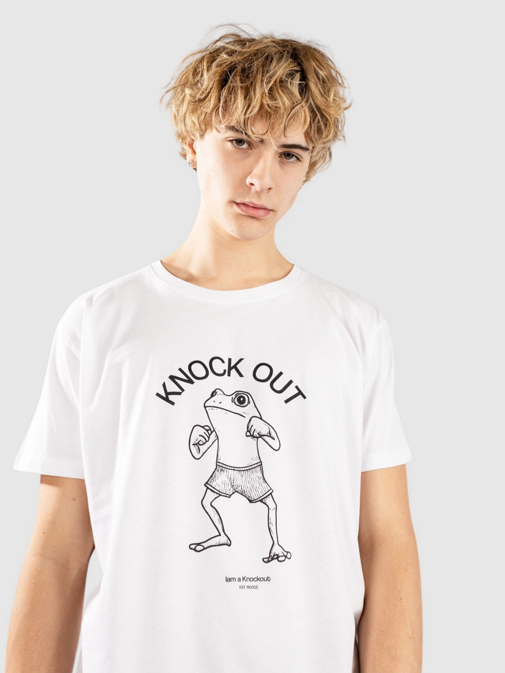 Fat Moose Knock Out T-Shirt white