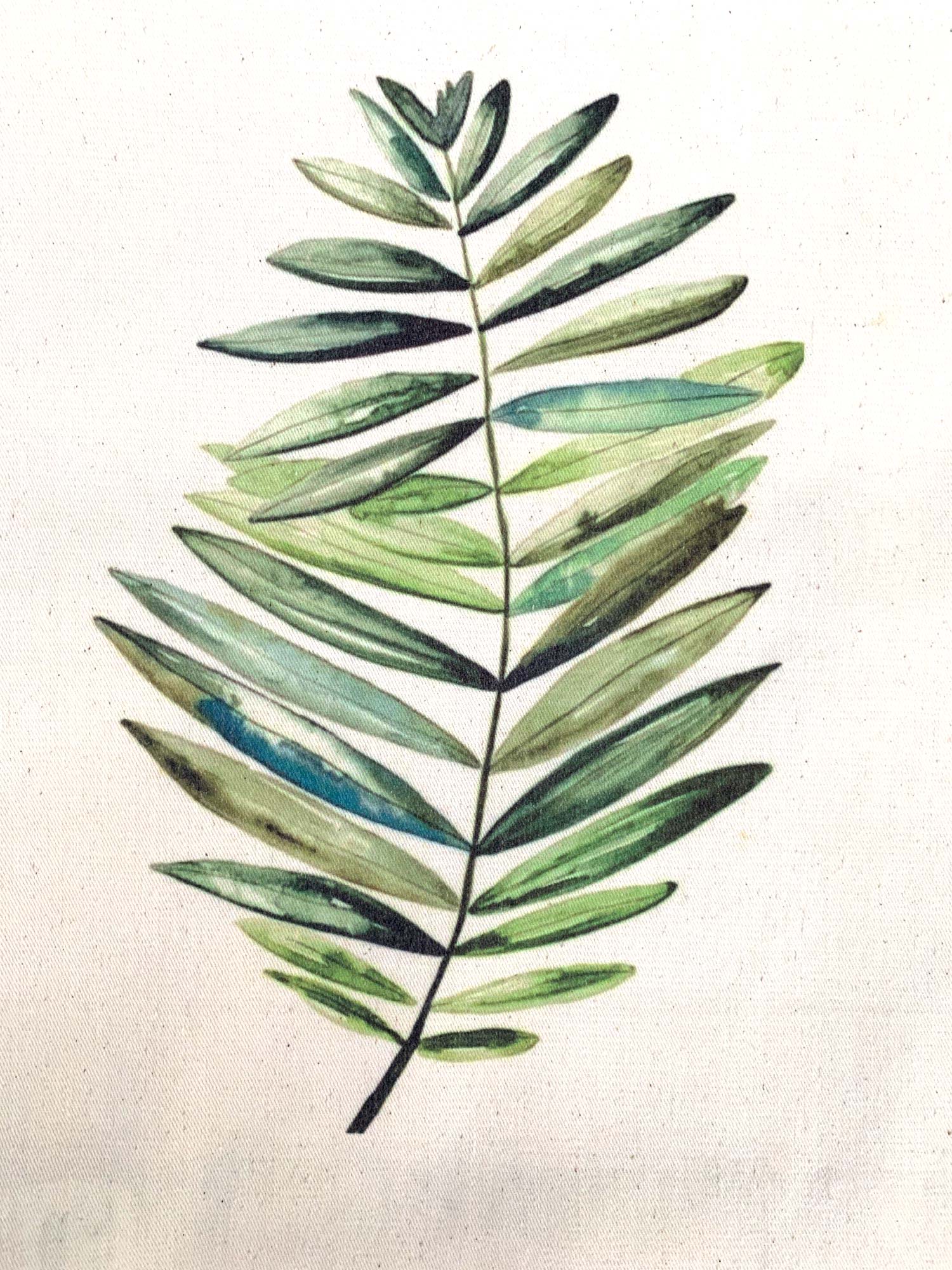Stoffbeutel 'Blatt', weiß, H 40 cm, B 40 cm, L 9 cm günstig bestellen