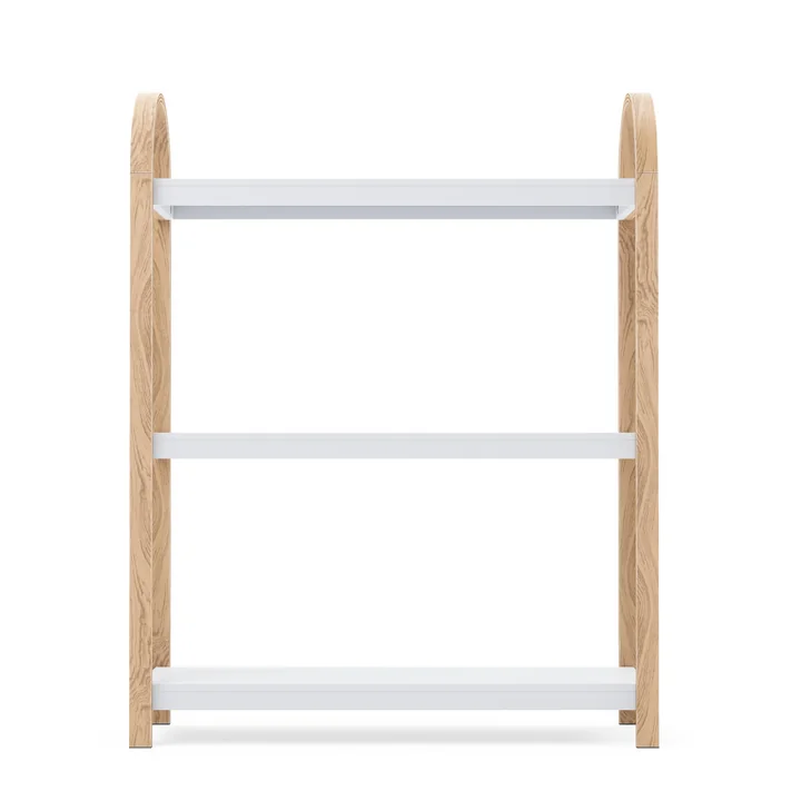 Umbra - Bellwood Freistehendes Regal mit 3 Böden, weiss / Pappel natur