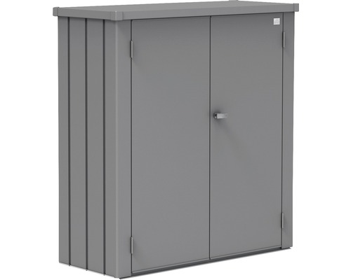 Biohort Romeo terraskast inclusief 3 plankdragers en 2 planken, thermisch verzinkt, afmeting M 132 x 57 x 140 cm, kwartsgrijs metallic