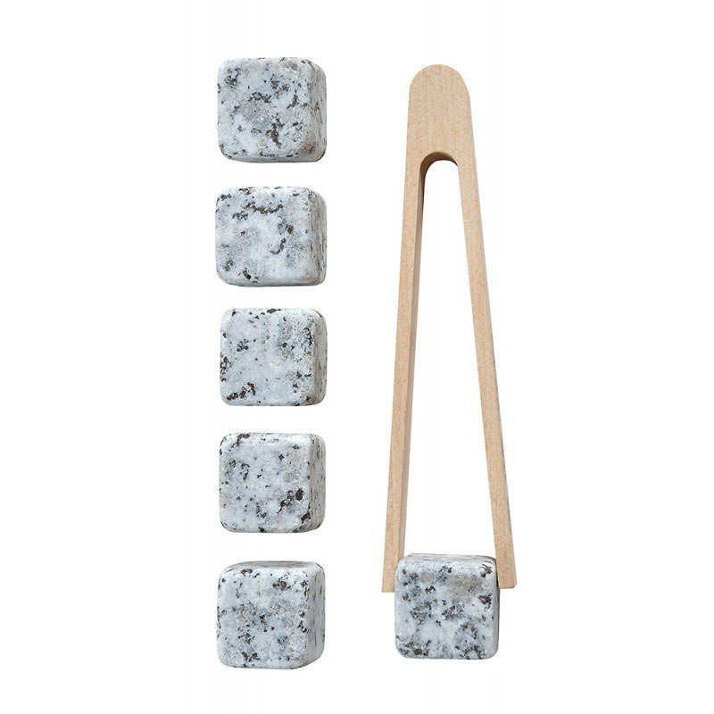 Coffret cadeau Aubrac 6 glaçons granit avec pince