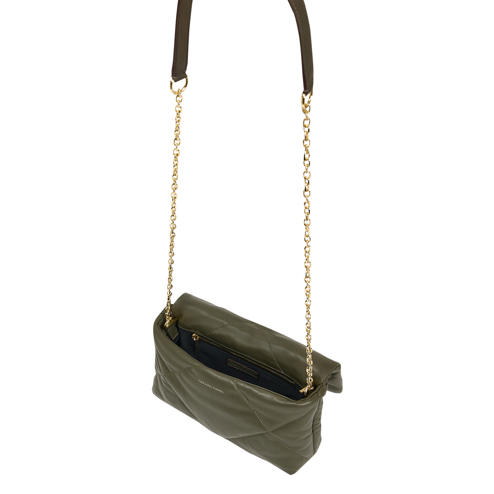 LE FANNY - Sac bandoulière matelassé en cuir | Vert