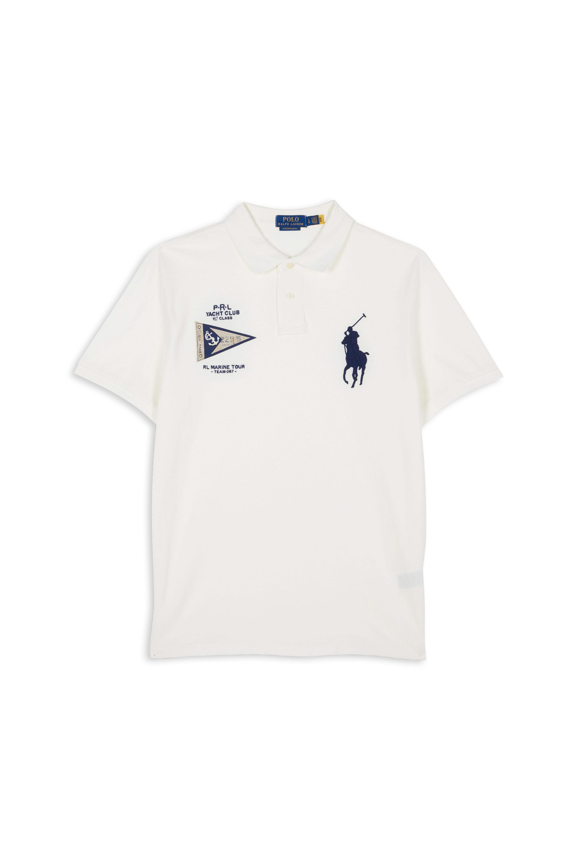 POLO RALPH LAUREN Polo manches courtes Custom Slim Fit Big Pony Mesh Polo Shirt Beige