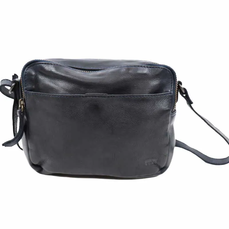 BEAR DESIGN Umhängetasche Blau Leder