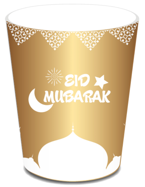 (44-tlg. Set) Ramadan Einweg Geschirr Bajram Party Tisch Dekoration - Eid Mubarak