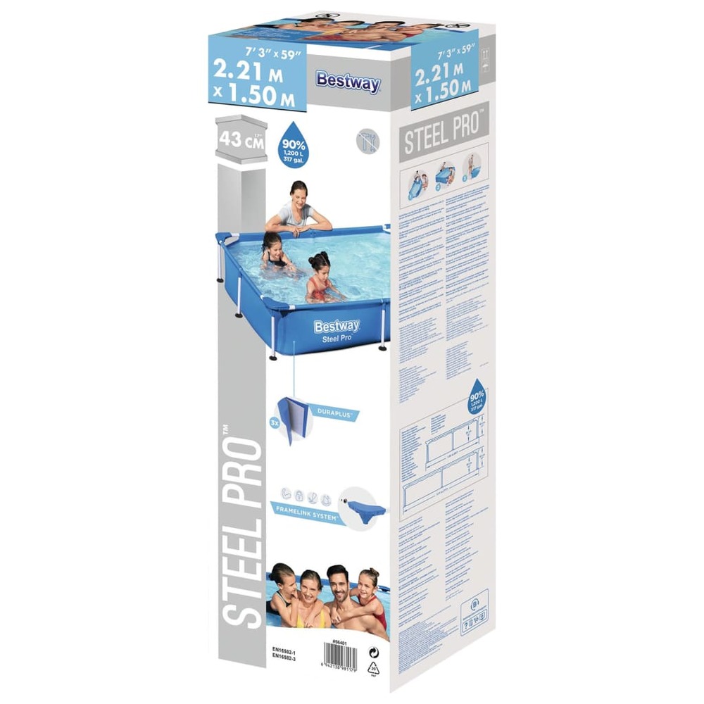 Piscine steel pro 221x150x43 cm