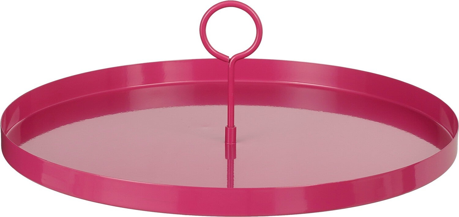 Mica Decorations decoratieschaal Aston paars D 40 H 12 cm