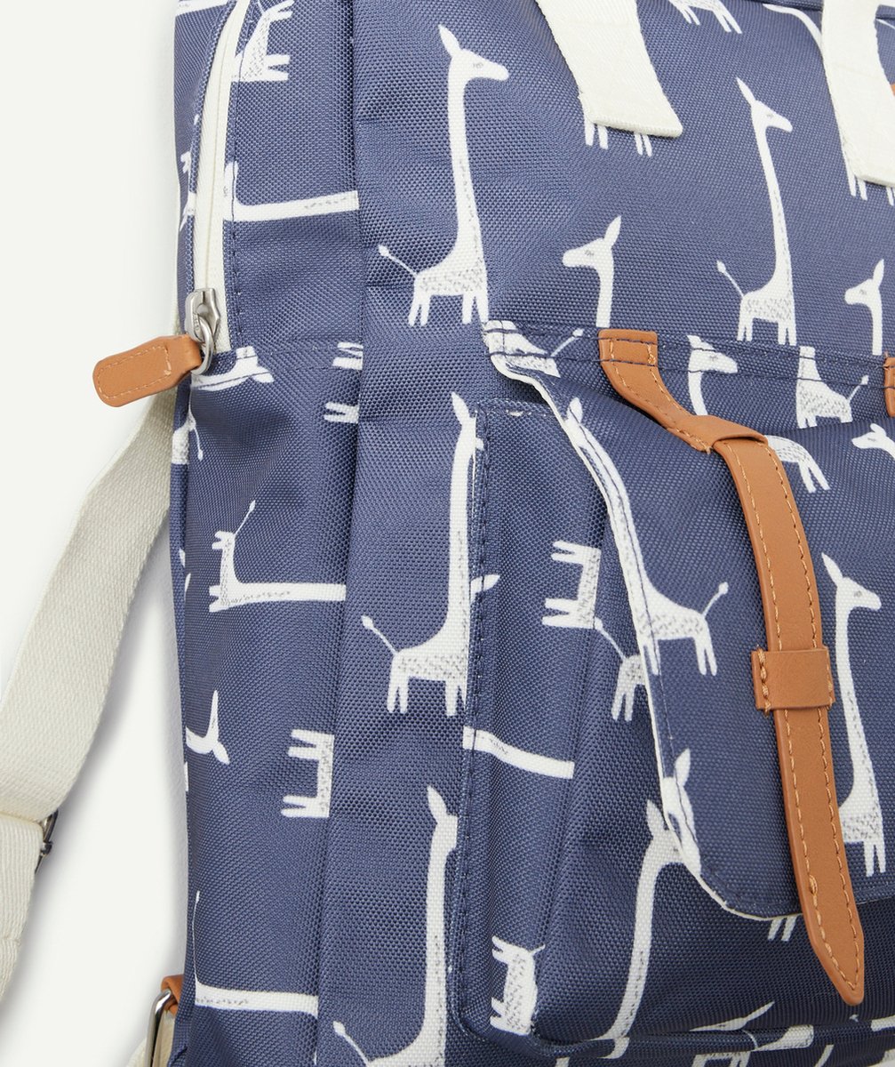 FRESKSAC À DOS BLEU GIRAFE EN PLASTIQUE RECYCLÉ ENFANT