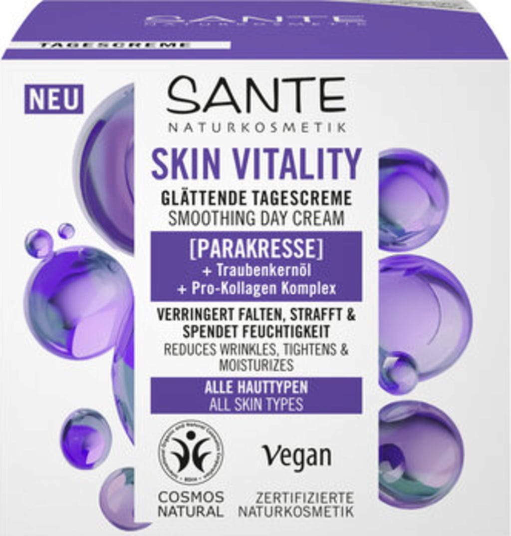 Santé naturally.  Skin Vitality Glättende Tagescreme, 50 ml