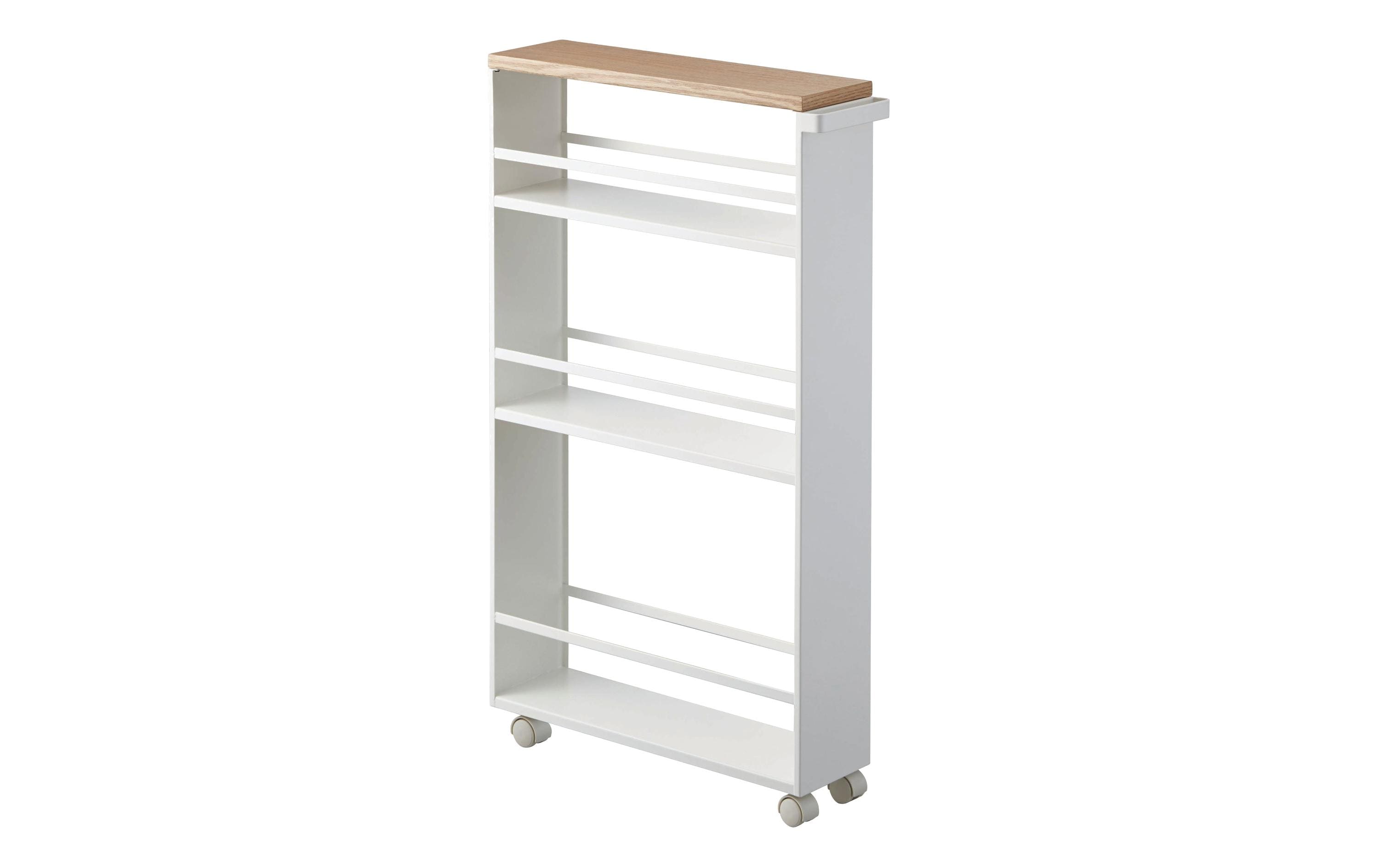 Nischenwagen Tower 80.5 x 47.5 cm, Weiss<br>Küchenwagen auf Rädern