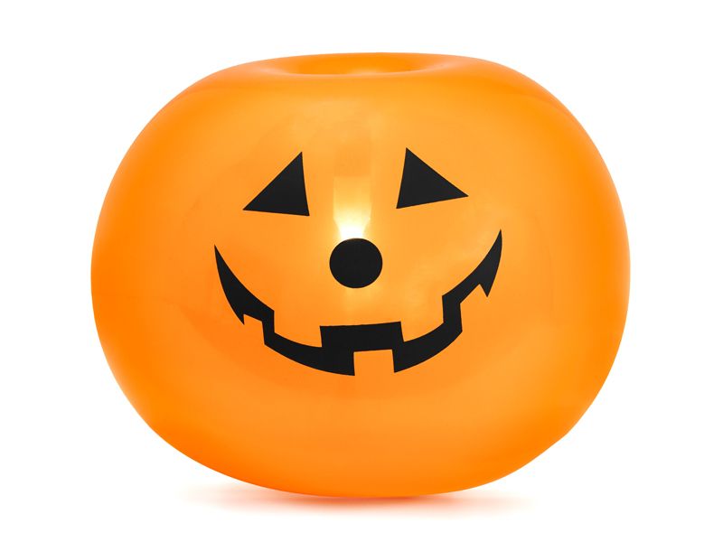 Partydeco Ballons Kürbis, leuchtend, 25 cm, 5 Stück UV-Ballons für Halloween Partys
