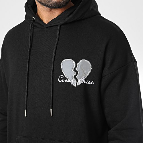 Sweat Capuche LL696 Noir Réfléchissant