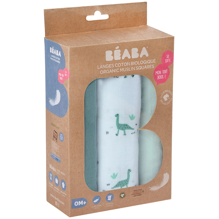 BEABA® Pucktücher 3er Set Jurassic