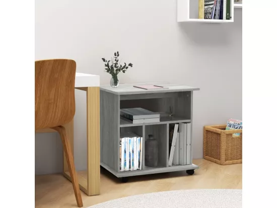 Armoire roulante Sonoma gris 60x45x60 cm Bois d'ingénierie
