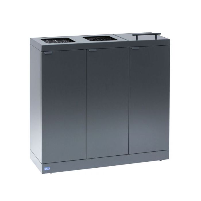 Buitenafvalbak 3x65 liter Bica 873 Antraciet Model VB195145 (8713631195145)