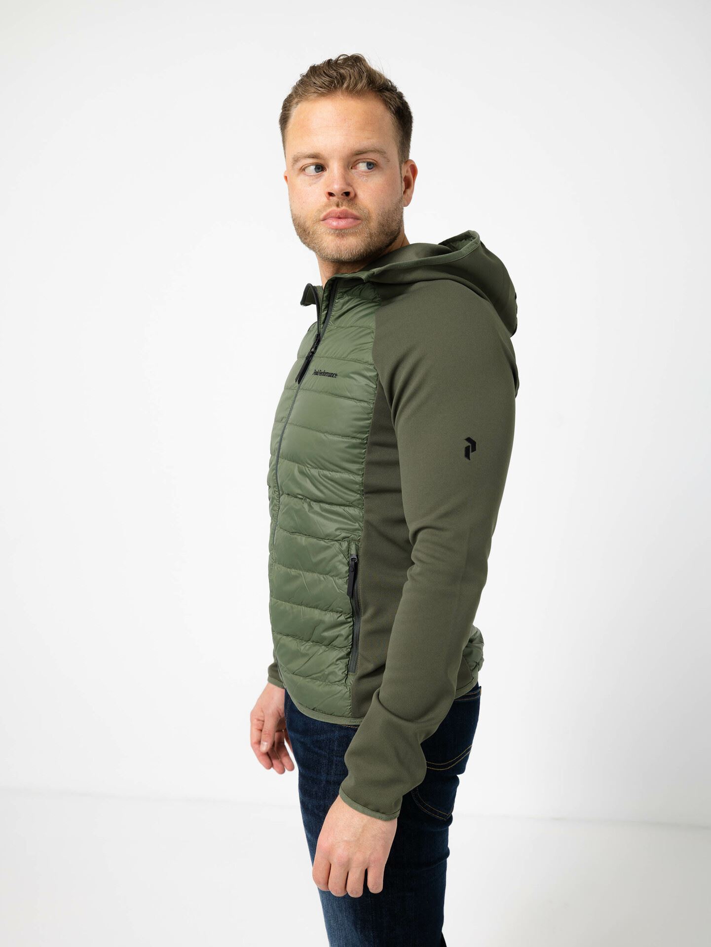 Down Hybrid Hood Jacket