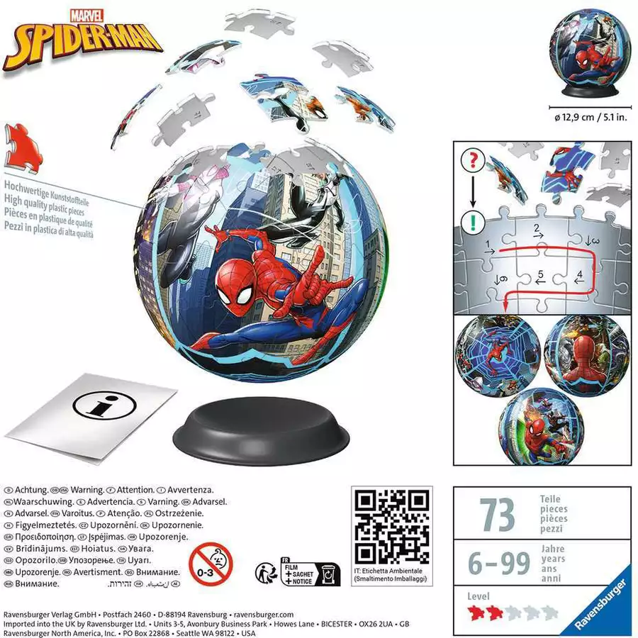 Ravensburger Puzzle-Ball Spiderman bunt