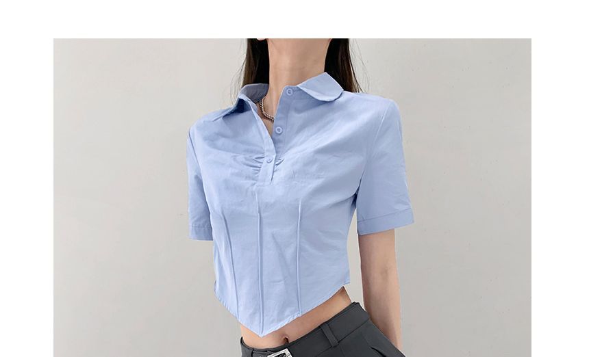 Shira - Laag geplooide minirok met riem