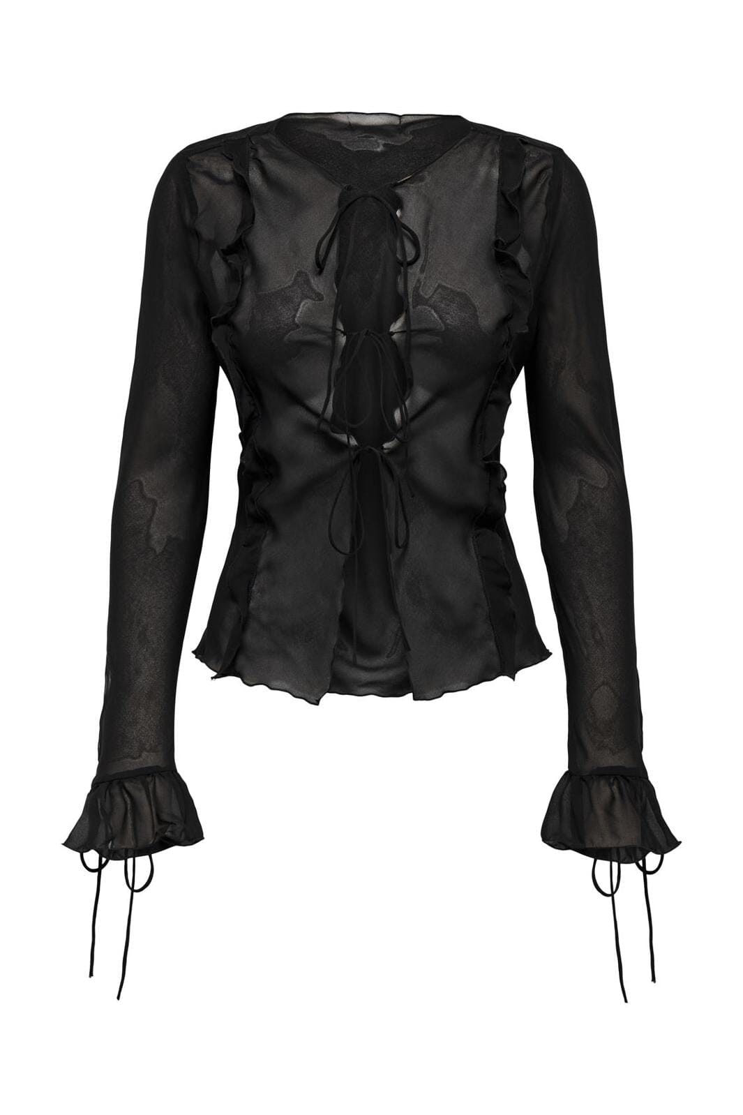 Only Onlmarlin Ls Frill Tie Top