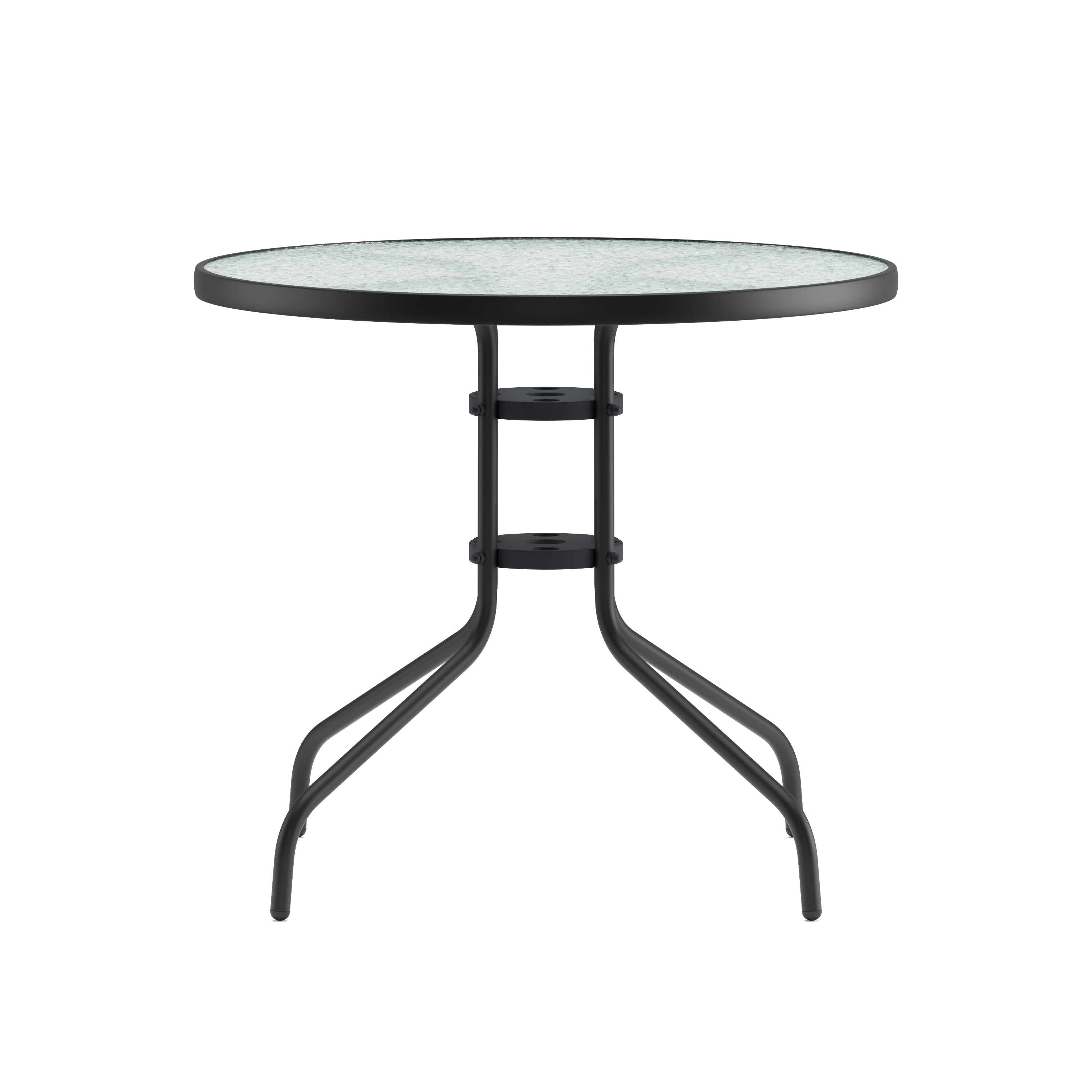 Gartentisch rund 60 cm schwarz
