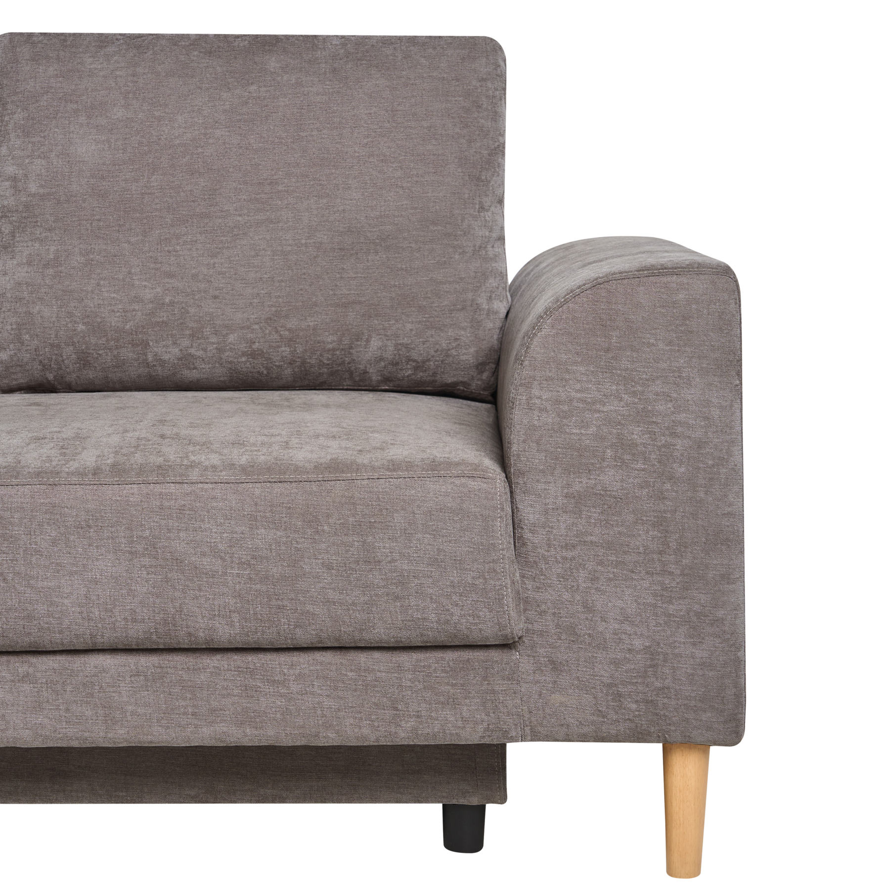 Beliani-NUBORG-Hoekslaapbank 3-zits-Taupe-Rechtszijdig-Chenille
