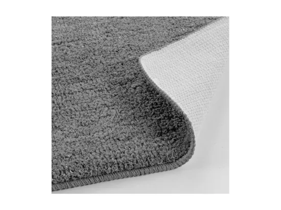 Tapis de Bain 45 x 75 cm Metropolis Gris - Microfibre Finition Fil Métallisé