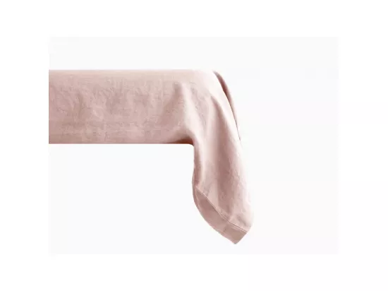 Taie de traversin Palace pur coton teint lavé, 63 fils/cm² Vent du sud - Palace Rose - 43 x 195 cm