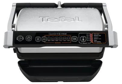 Tefal OptiGrill  GC706D34 - Grill - elektrisk - 600 cm2 - rustfrit stål/sort