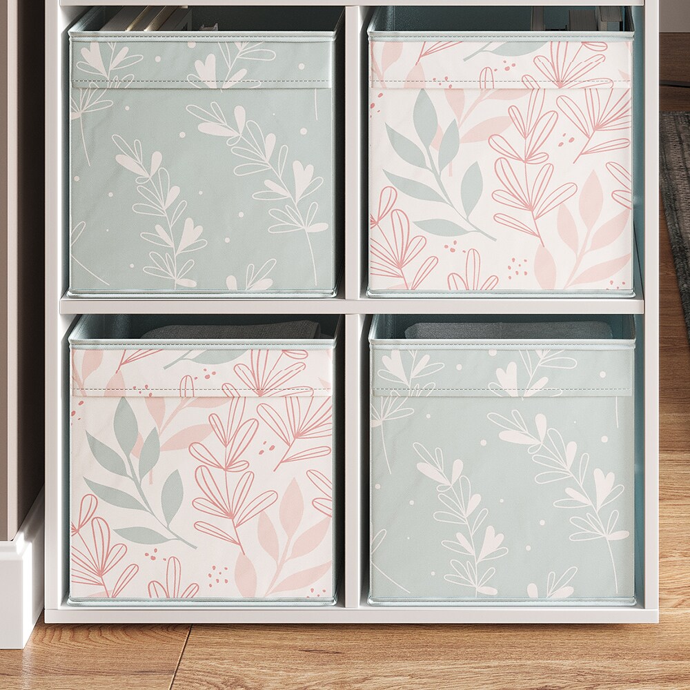 Vicco Faltbox Aufbewahrungsbox Regalbox Türkis Rosa Floral 3 Hartkarton Ablage