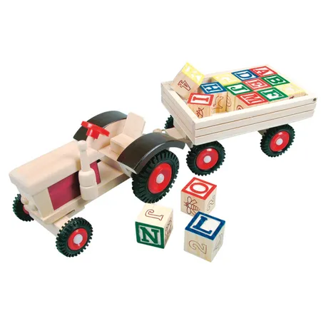 Bino Mertens Traktor mit ABC-Anhänger