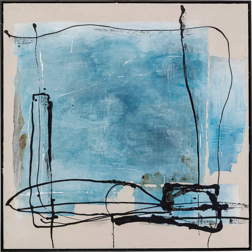 Wandbild 100 x 100 cm Dust Blau 54196