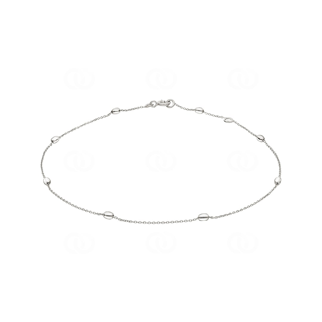Fusskette Fantasie 925 Silber rhodiniert 26cm