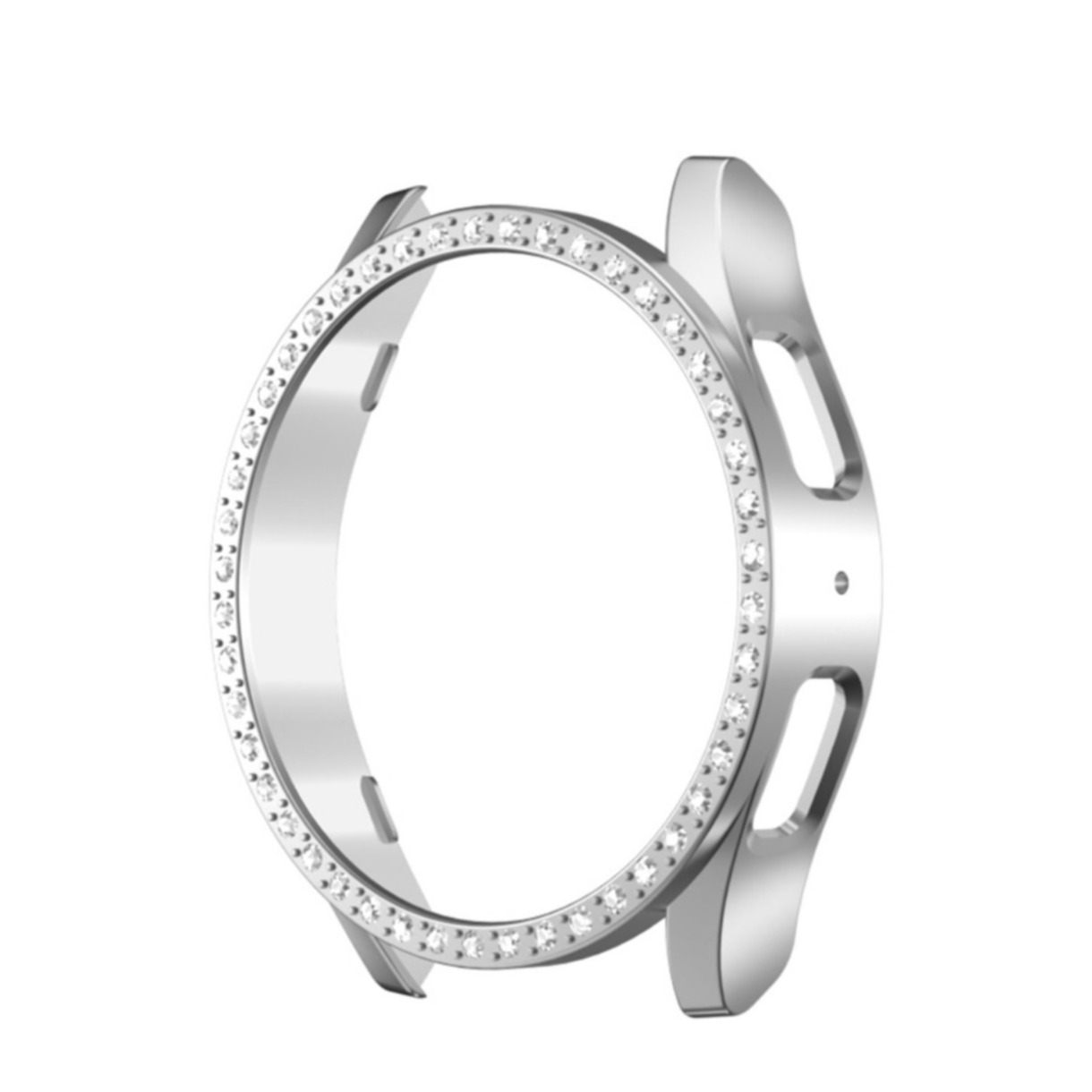 Samsung Galaxy Watch 7 (44 mm) Hardcase Hülle Bumper mit Strasssteinen - Silber