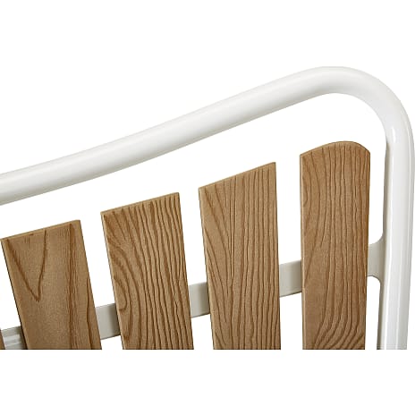 Kerteminde180x90 nonwood havemøbelsæt med 6 stole - Teak/Hvid