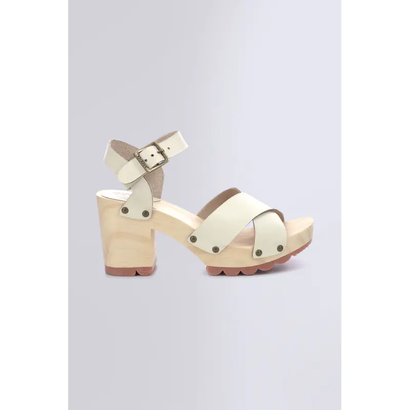 KICK WISE BLANC CASSE SANDALES Cuir Femme