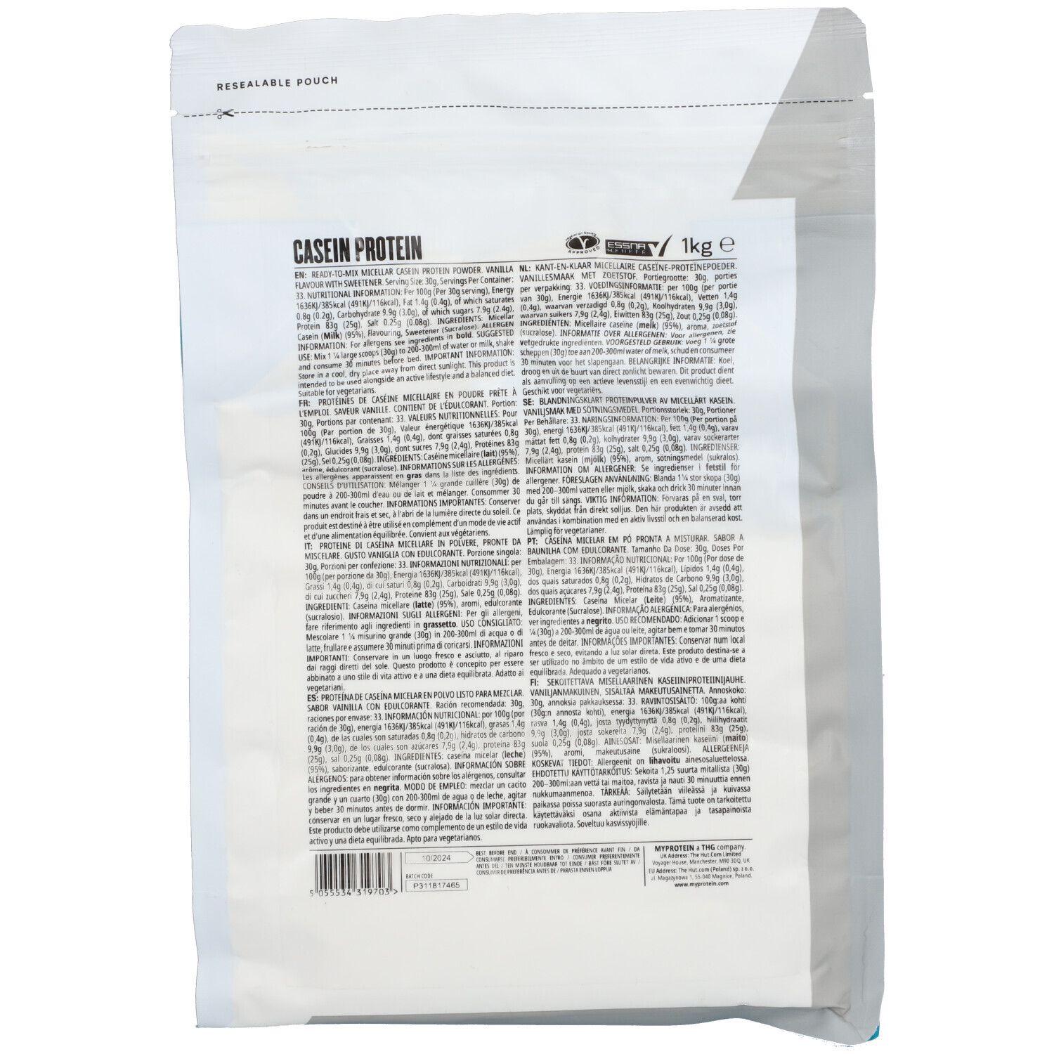 MyProtein Casein Vanille