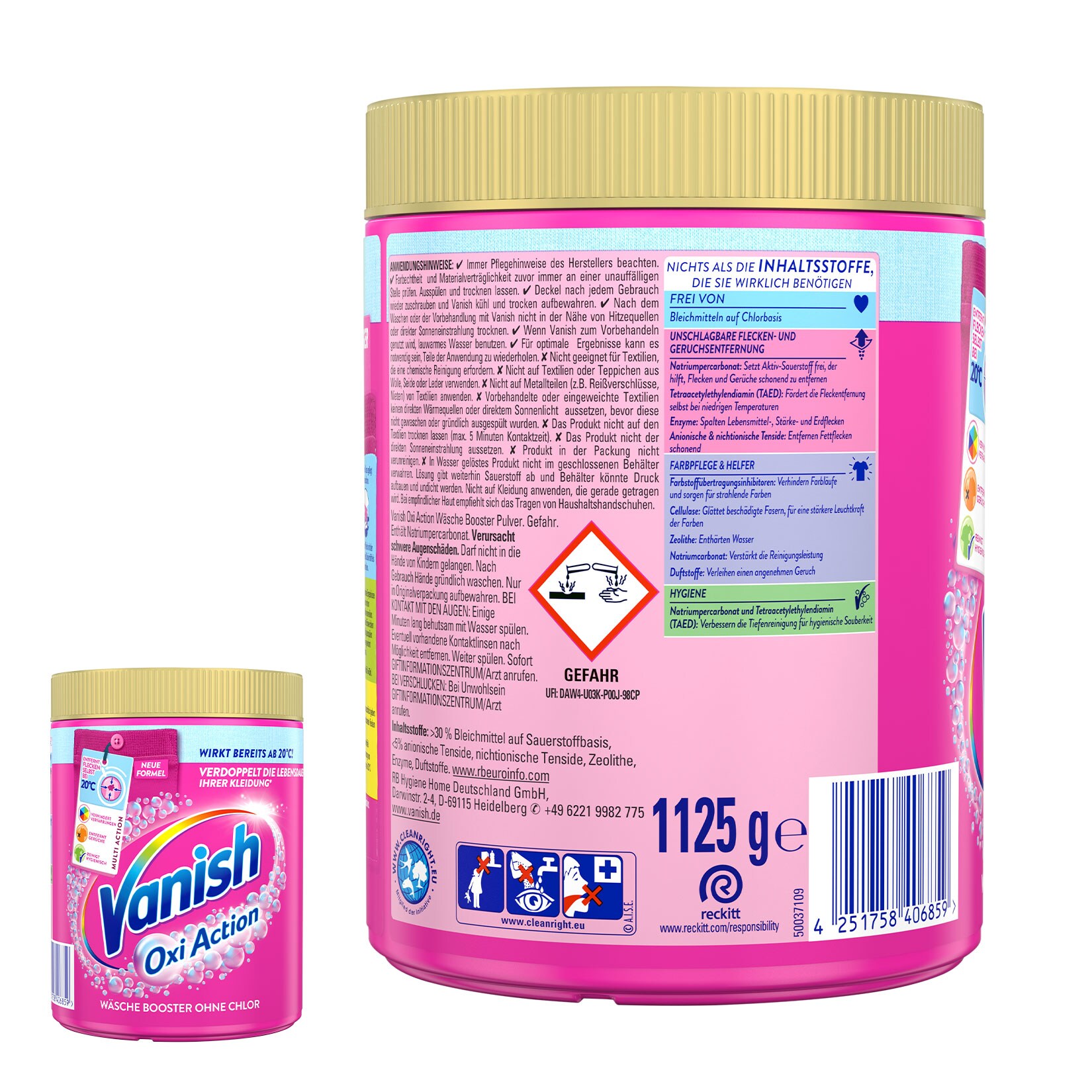 Vanish Oxi Action ohne Chlor 1125 g, verschiedene Sorten, 6er Pack