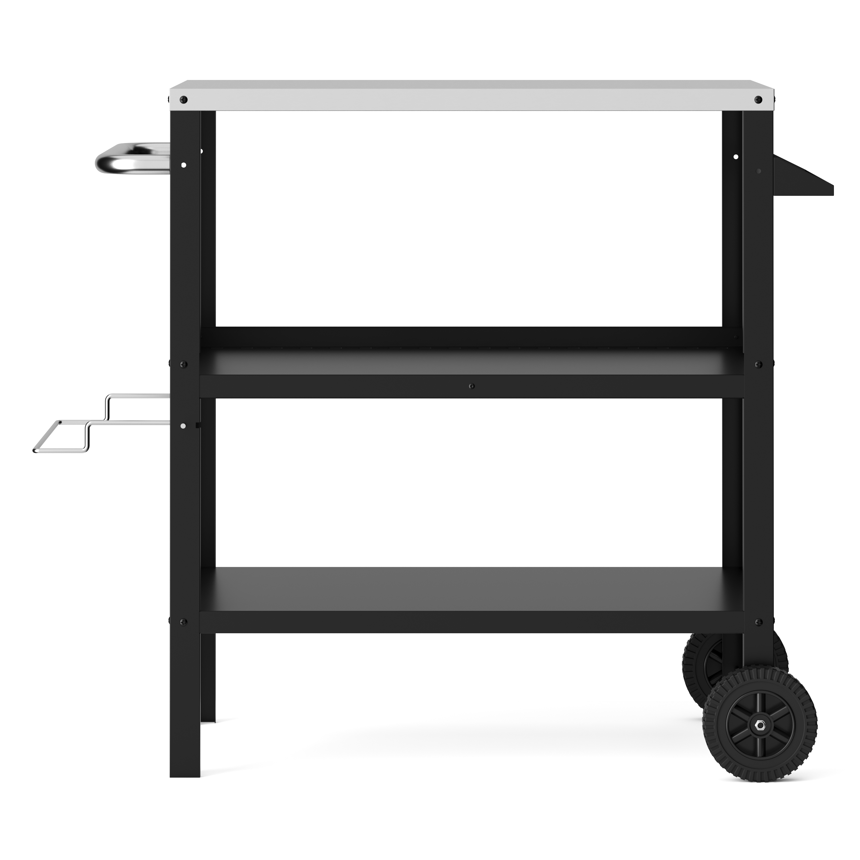 Grill Beistelltisch 104 x 51 x 89 cm schwarz