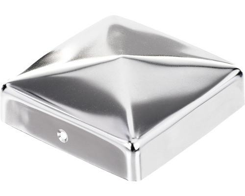 Paalkap van roestvrij staal, plat, 9x9 cm