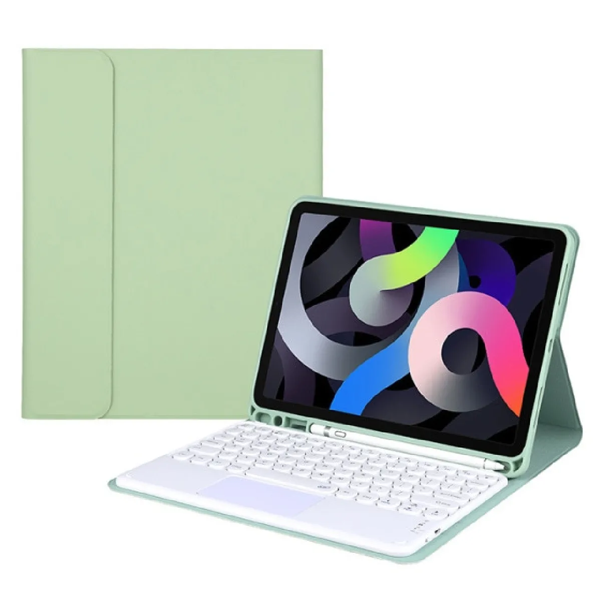 Universal Boîte à clavier Bluetooth pour iPad Air 4 - Vert