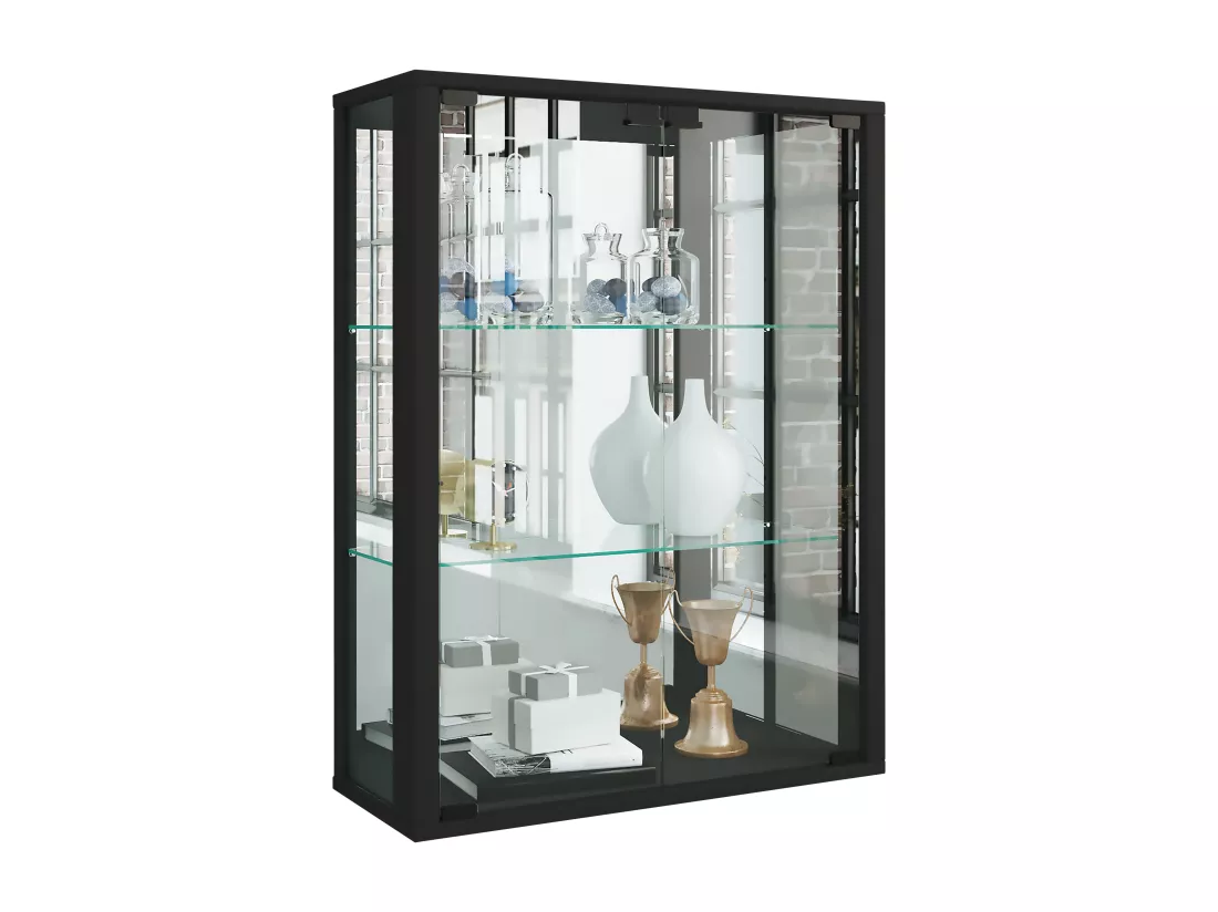 Vitrine murale verre vitrine Udina miroir