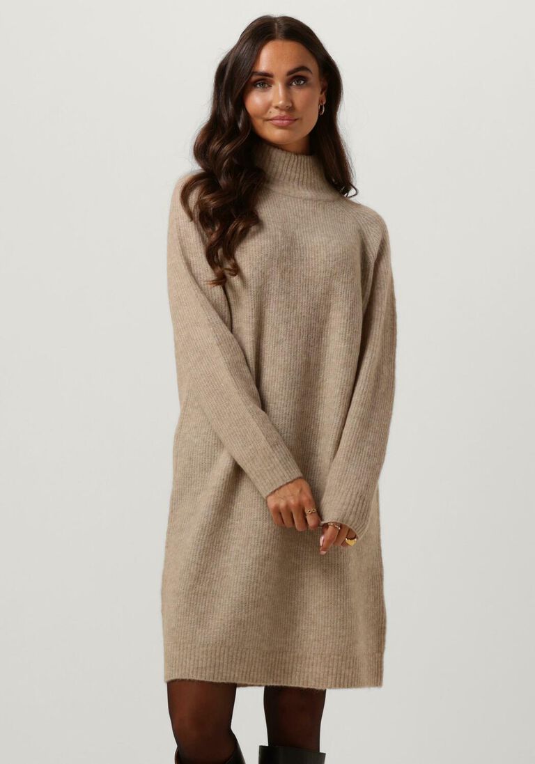MOS MOSH beige mos mosh mini jurk mmthora alyn knit dress