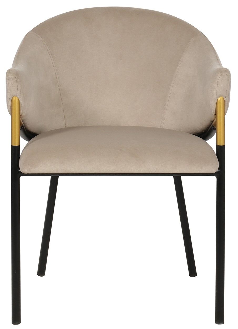 Eetkamerstoel S4578 Khaki VelvetB56 x D59 x H78 cm