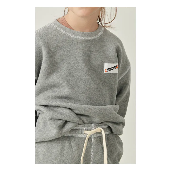 American Vintage Sweat Coton Bio | Gris chiné